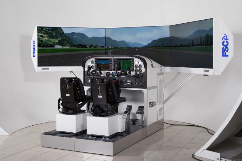 MTGS HYBRID GENERAL AVIATION FLIGHT Simulator FSTD front 34